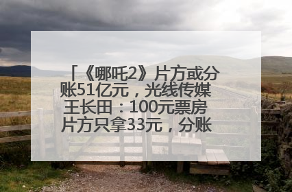 《哪吒2》片方或分账51亿元，光线传媒王长田：100元票房片方只拿33元，分账方式不合理