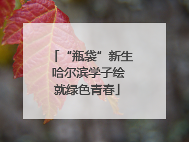 “瓶袋”新生 哈尔滨学子绘就绿色青春