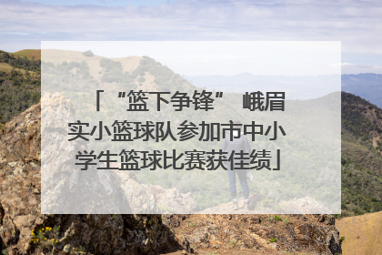 “篮下争锋” 峨眉实小篮球队参加市中小学生篮球比赛获佳绩