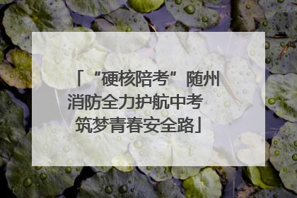 “硬核陪考”随州消防全力护航中考 筑梦青春安全路