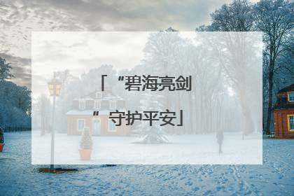 “碧海亮剑”守护平安