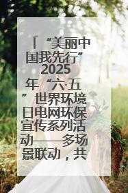 “美丽中国我先行” 2025年“六·五”世界环境日电网环保宣传系列活动——多场景联动，共筑生态发展新图景