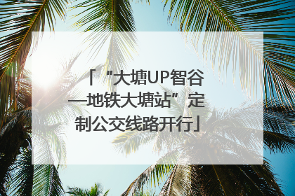 “大塘UP智谷—地铁大塘站”定制公交线路开行