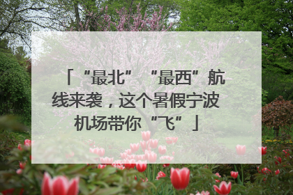 “最北”“最西”航线来袭，这个暑假宁波机场带你“飞”