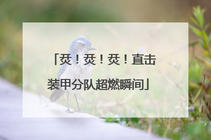 烎！烎！烎！直击装甲分队超燃瞬间