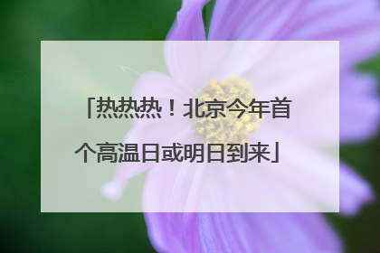热热热！北京今年首个高温日或明日到来