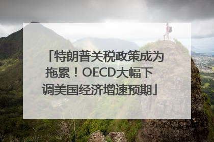特朗普关税政策成为拖累！OECD大幅下调美国经济增速预期