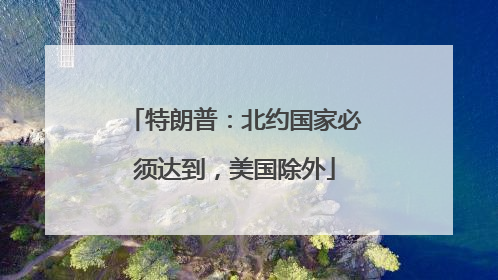 特朗普：北约国家必须达到，美国除外