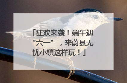 狂欢来袭！端午遇“六一”，来蔚县无忧小镇这样玩！