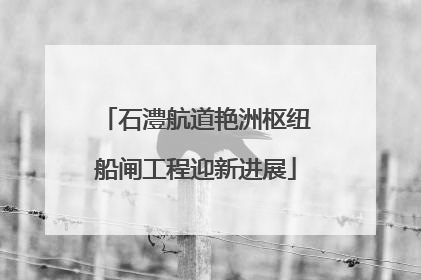 石澧航道艳洲枢纽船闸工程迎新进展