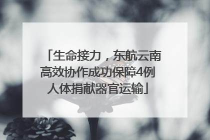 生命接力，东航云南高效协作成功保障4例人体捐献器官运输