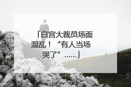 白宫大裁员场面混乱！“有人当场哭了”……