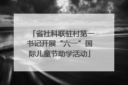 省社科联驻村第一书记开展“六一”国际儿童节助学活动