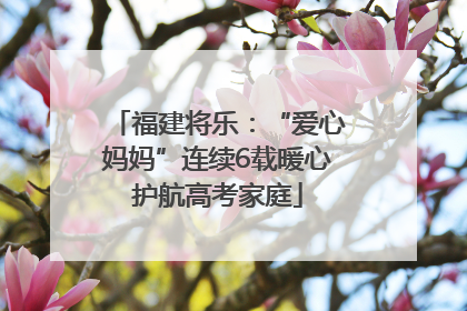 福建将乐：“爱心妈妈”连续6载暖心护航高考家庭