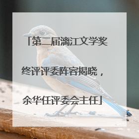 第二届漓江文学奖终评评委阵容揭晓，余华任评委会主任
