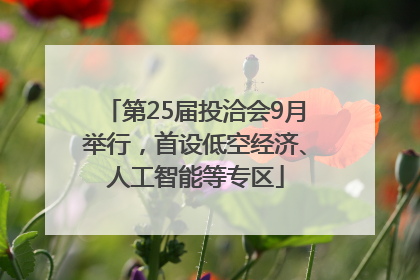 第25届投洽会9月举行，首设低空经济、人工智能等专区