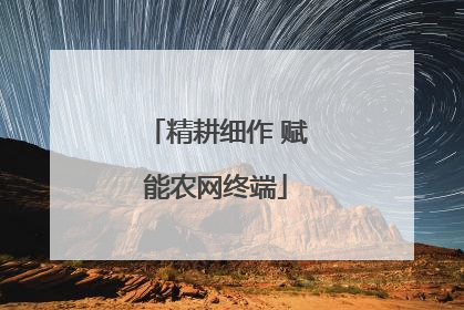 精耕细作 赋能农网终端