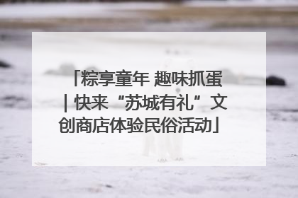 粽享童年 趣味抓蛋｜快来“苏城有礼”文创商店体验民俗活动
