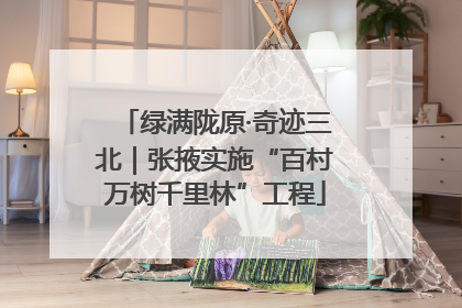 绿满陇原·奇迹三北｜张掖实施“百村万树千里林”工程