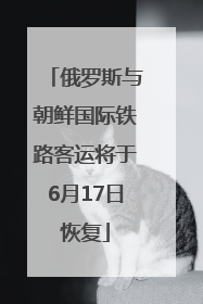 俄罗斯与朝鲜国际铁路客运将于6月17日恢复
