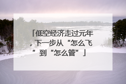 低空经济走过元年，下一步从“怎么飞”到“怎么管”