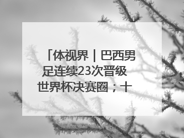 体视界｜巴西男足连续23次晋级世界杯决赛圈；十五运首金诞生