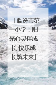 临汾市第一小学：阳光心灵伴成长 快乐成长筑未来