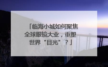 临海小城如何聚焦全球眼镜大业，重塑世界“目光”？