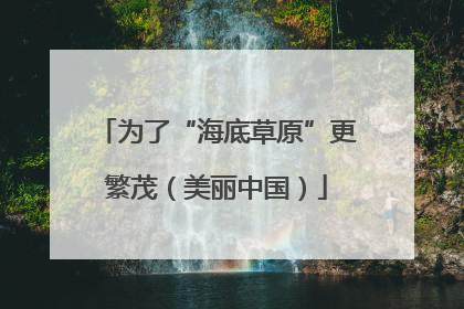 为了“海底草原”更繁茂（美丽中国）