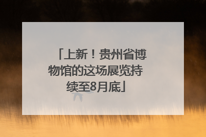 上新！贵州省博物馆的这场展览持续至8月底