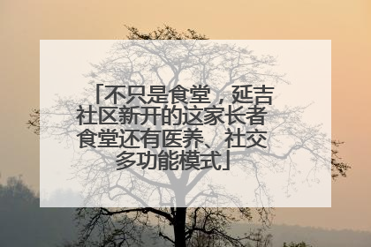 不只是食堂，延吉社区新开的这家长者食堂还有医养、社交多功能模式
