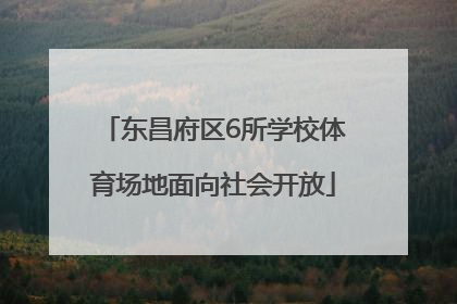 东昌府区6所学校体育场地面向社会开放