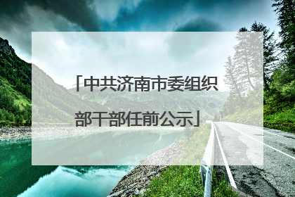 中共济南市委组织部干部任前公示