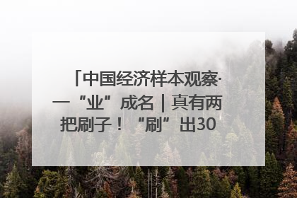 中国经济样本观察·一“业”成名｜真有两把刷子！“刷”出30亿级“颜值经济”