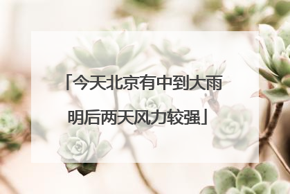 今天北京有中到大雨 明后两天风力较强