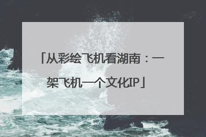 从彩绘飞机看湖南：一架飞机一个文化IP