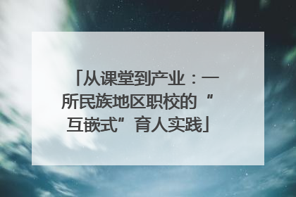 从课堂到产业：一所民族地区职校的“互嵌式”育人实践