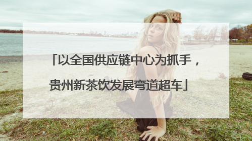 以全国供应链中心为抓手，贵州新茶饮发展弯道超车