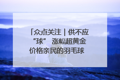 众点关注｜供不应“球” 涨幅超黄金 价格亲民的羽毛球为何身价飞涨？