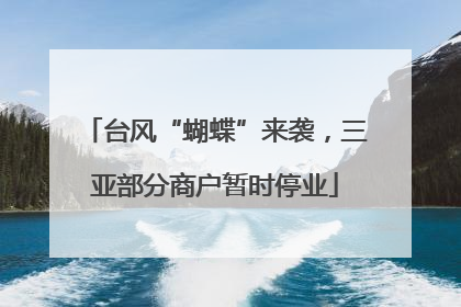 台风“蝴蝶”来袭，三亚部分商户暂时停业