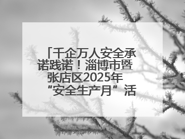 千企万人安全承诺践诺！淄博市暨张店区2025年“安全生产月”活动启动