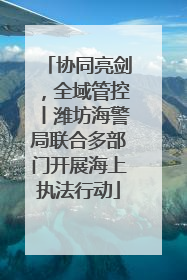 协同亮剑，全域管控丨潍坊海警局联合多部门开展海上执法行动