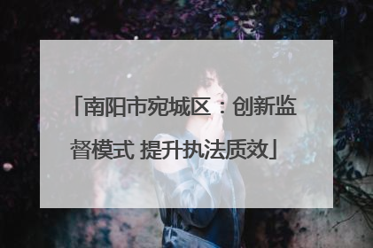南阳市宛城区：创新监督模式 提升执法质效