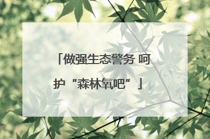 做强生态警务 呵护“森林氧吧”