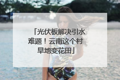 光伏板解决引水难题！云南这个村旱地变花田
