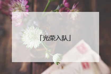 光荣入队
