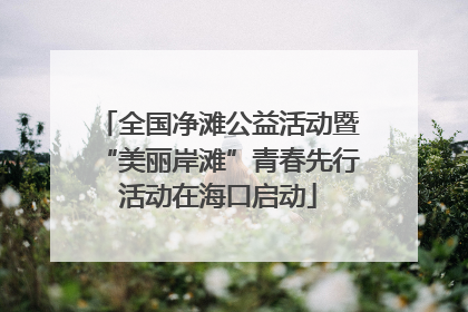 全国净滩公益活动暨“美丽岸滩”青春先行活动在海口启动