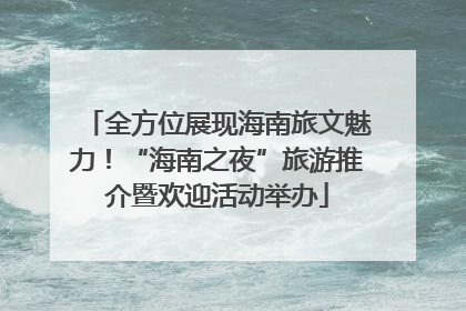 全方位展现海南旅文魅力！“海南之夜”旅游推介暨欢迎活动举办