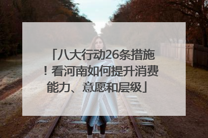 八大行动26条措施！看河南如何提升消费能力、意愿和层级