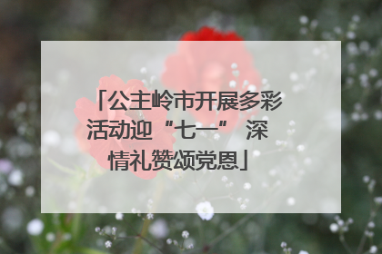 公主岭市开展多彩活动迎“七一” 深情礼赞颂党恩